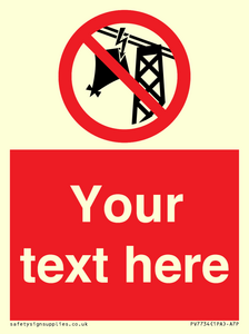 Custom prohibition do not fly kites near overhead electrical power lines